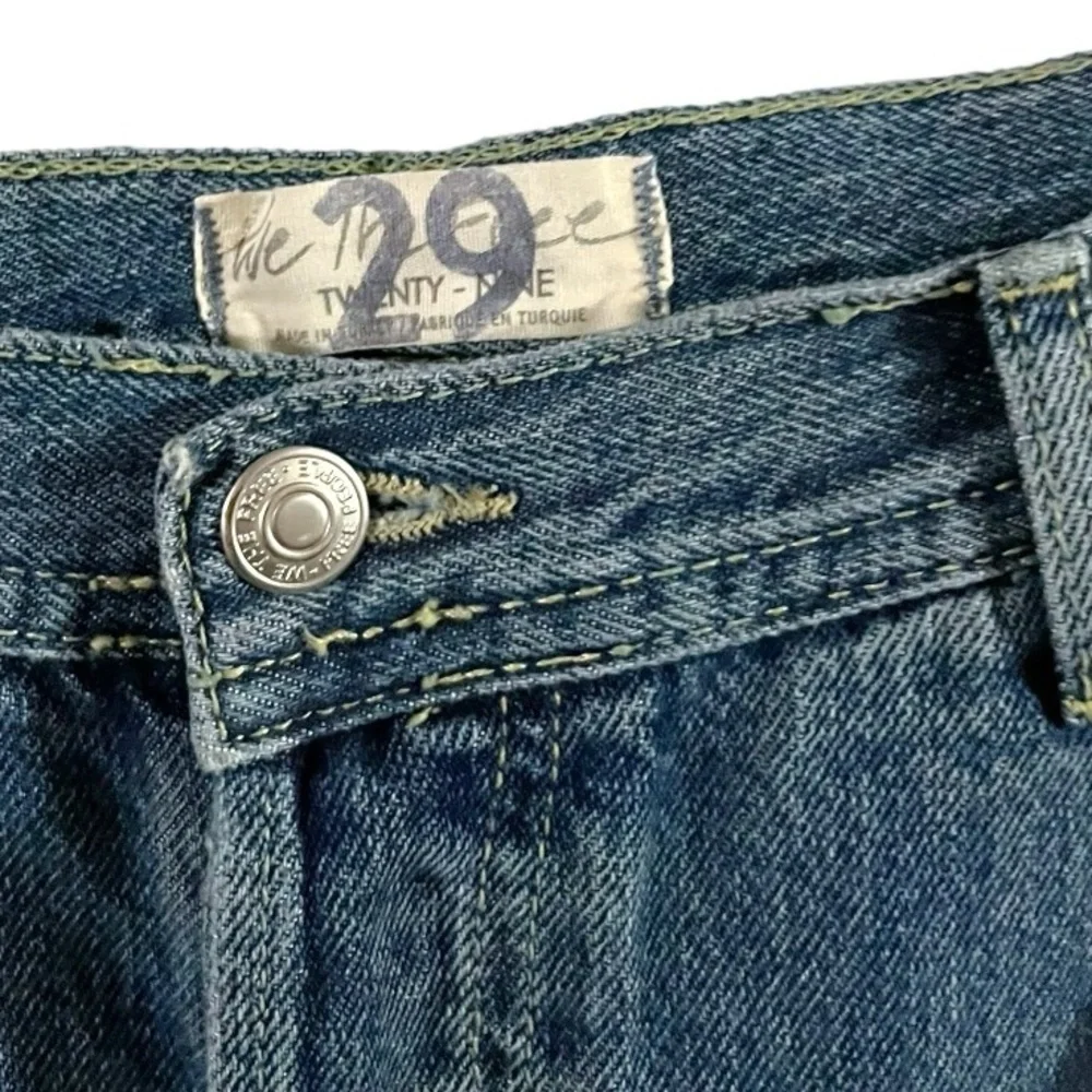 EUC We the Free Ripped Hem Straight Leg Jeans Size 29